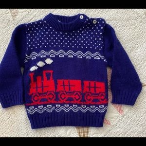 Vintage Tiny Togs by Mervyn’s Train Sweater